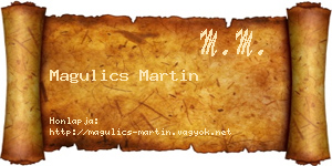 Magulics Martin névjegykártya